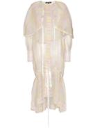 Susan Fang Organza Check Coat - Pink