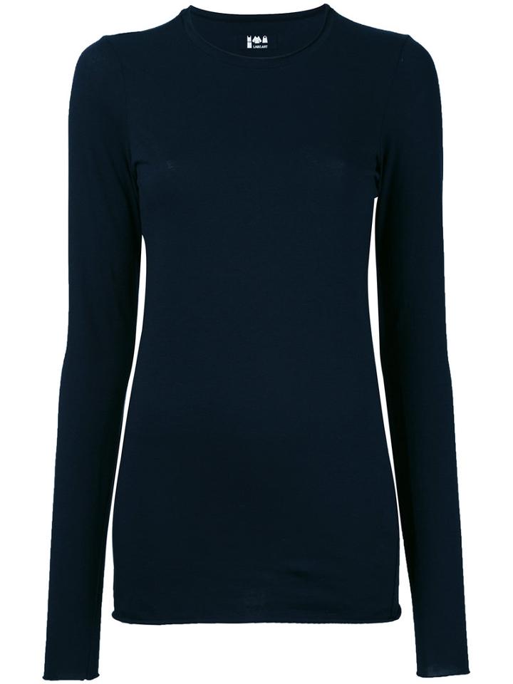Labo Art - Raw Edge T-shirt - Women - Cotton/spandex/elastane - 3, Blue, Cotton/spandex/elastane