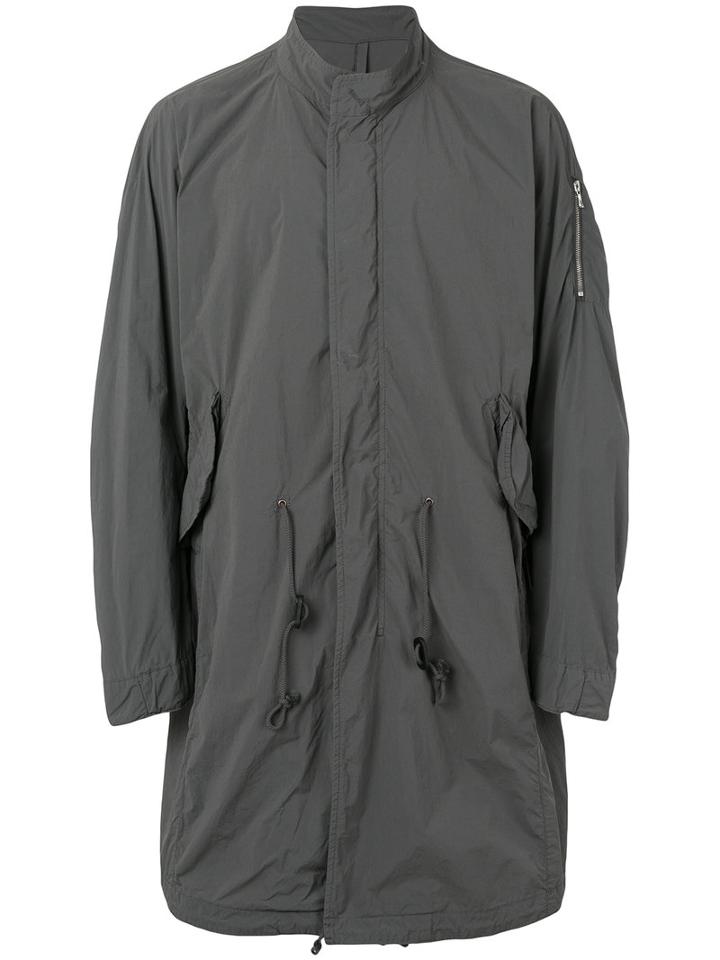Attachment - Mandarin Neck Loose-fit Coat - Men - Nylon - Ii, Green, Nylon