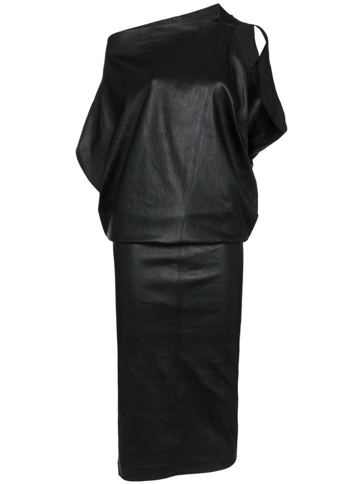 Poiret Leather Midi-dress - Black