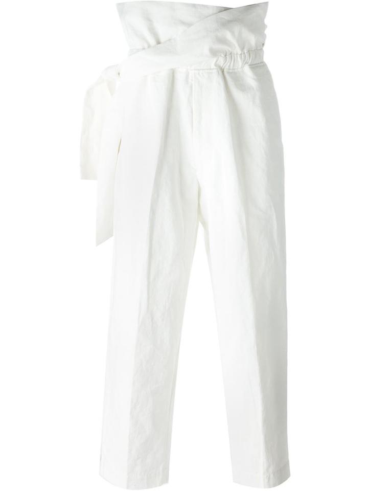 3.1 Phillip Lim - Tie Waist Trousers - Men - Cotton/linen/flax - S, White, Cotton/linen/flax