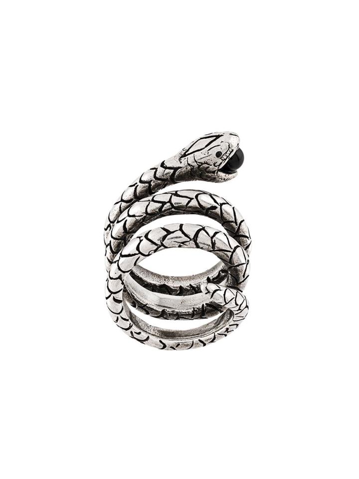 Saint Laurent Snake Ring - Metallic