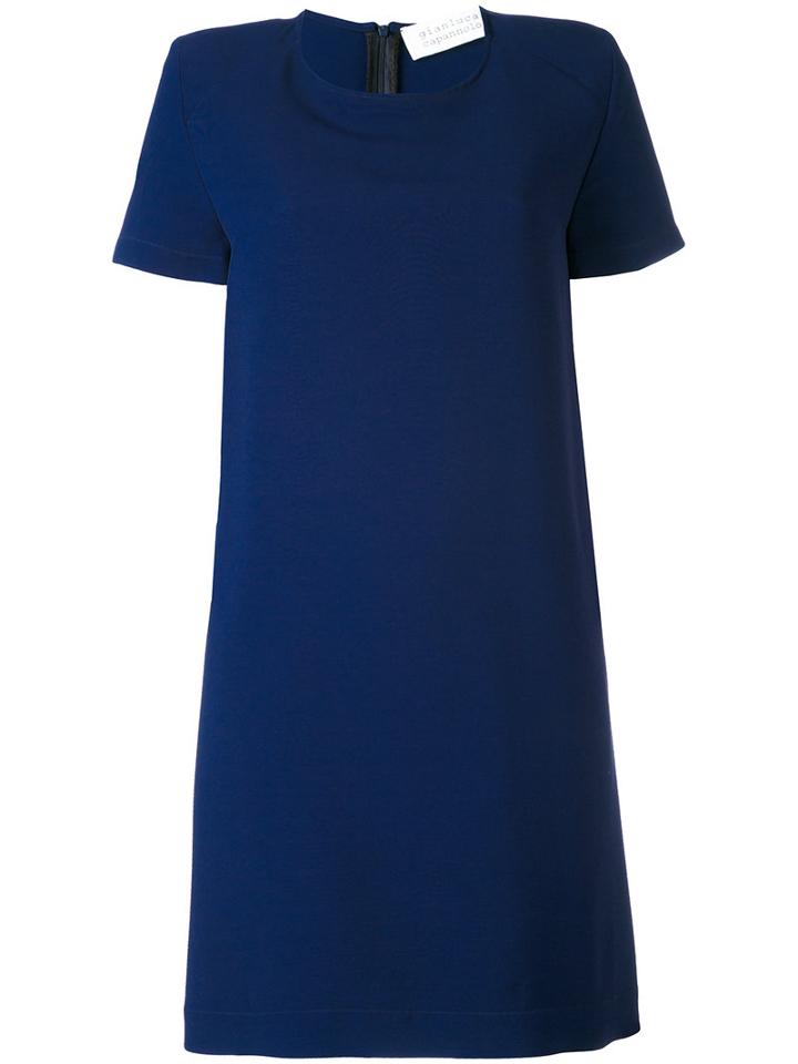 Gianluca Capannolo - Shift Dress - Women - Nylon/acetate/viscose - 46, Blue, Nylon/acetate/viscose