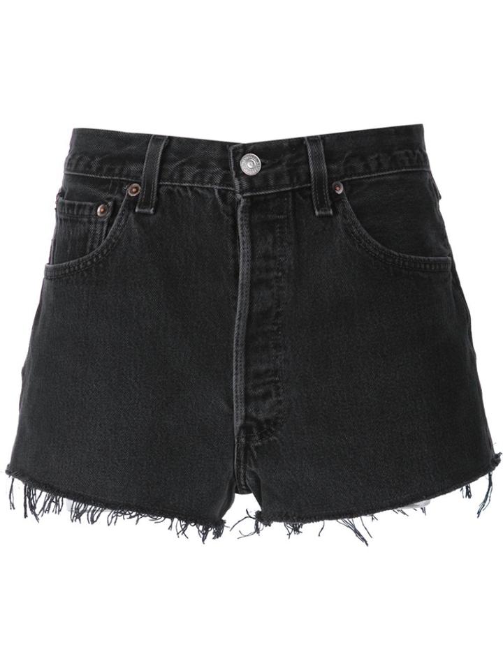 Re/done Denim Shorts - Black