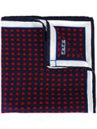 Fefè Heart Print Pocket Square - Blue
