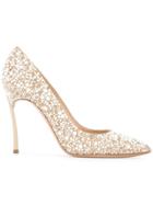 Casadei Embellished Pointed Pumps - White