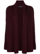 Incentive! Cashmere Open Front Cardigan - Red