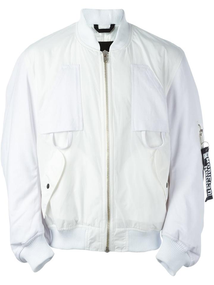 Liam Hodges 'mechanic' Bomber Jacket, Men's, Size: Small, White, Nylon/polyester
