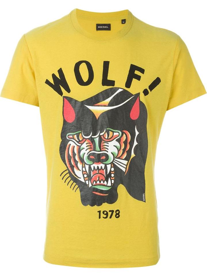 Diesel Front Wolf Print 'diego' T-shirt