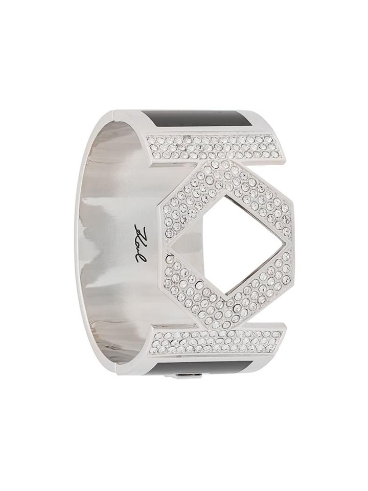 Karl Lagerfeld Double K Cuff - Silver