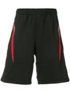 Kappa Contrast-stripe Shorts - Black