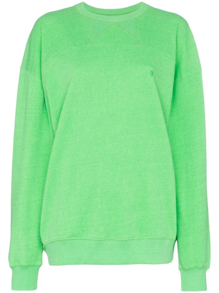 Pushbutton Classic Oversized Sweatshirt - Green
