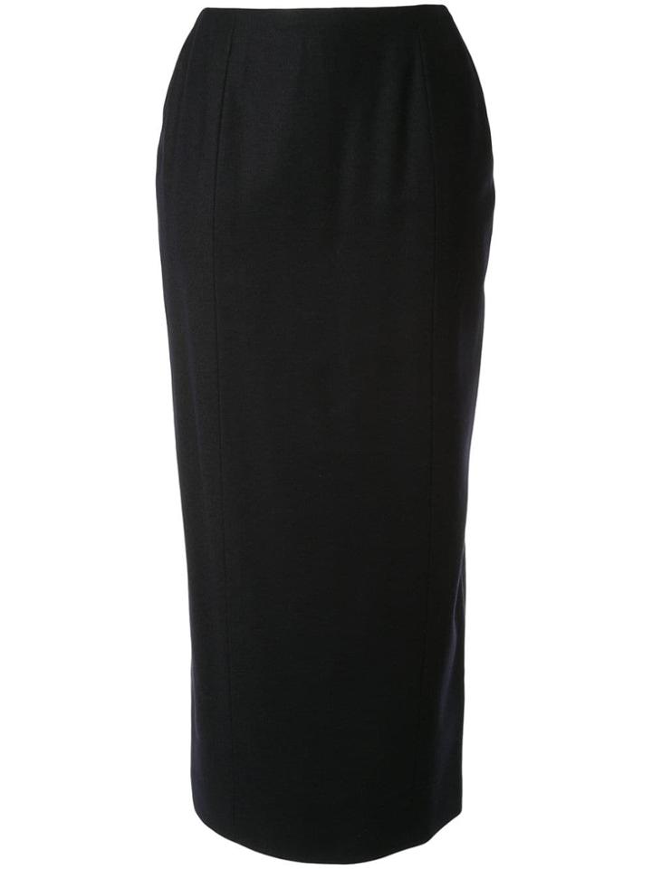 Chanel Vintage Midi Skirt - Black