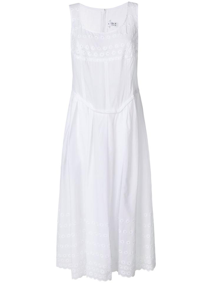 Comme Des Garçons Comme Des Garçons Scalloped Hem Sundress - White