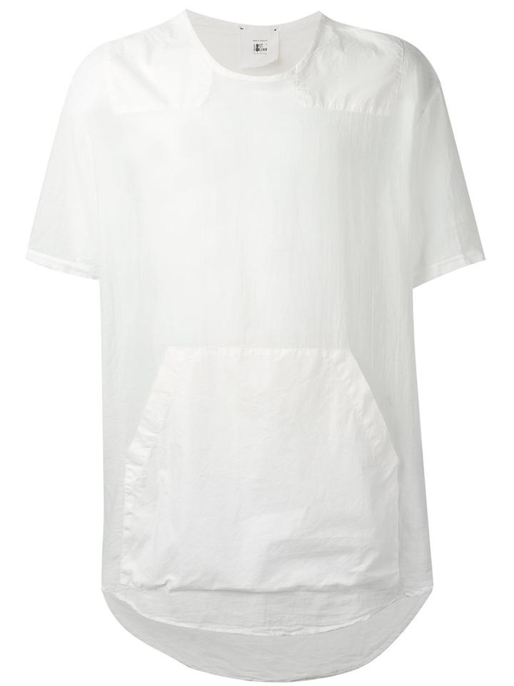 Lost & Found Rooms - Pouch Pocket Sheer T-shirt - Men - Cotton/spandex/elastane - Xxl, White, Cotton/spandex/elastane