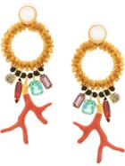 Lizzie Fortunato Jewels Ornament Pendant Earrings - Yellow