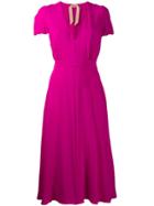 Nº21 Short-sleeved Flared Dress - Pink