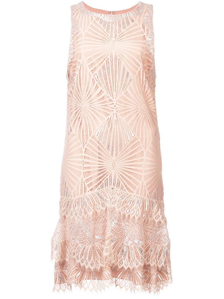 Jonathan Simkhai Sheer Metallic Mini Dress - Nude & Neutrals
