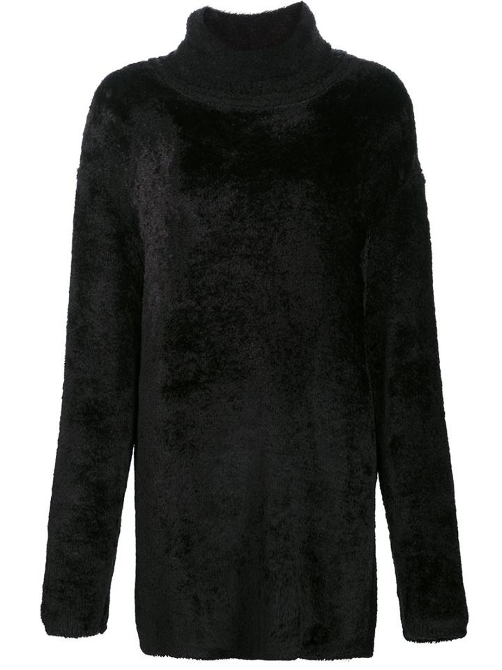 By. Bonnie Young Oversized Roll-neck Jumper, Women's, Size: Small, Black, Polyamide/viscose