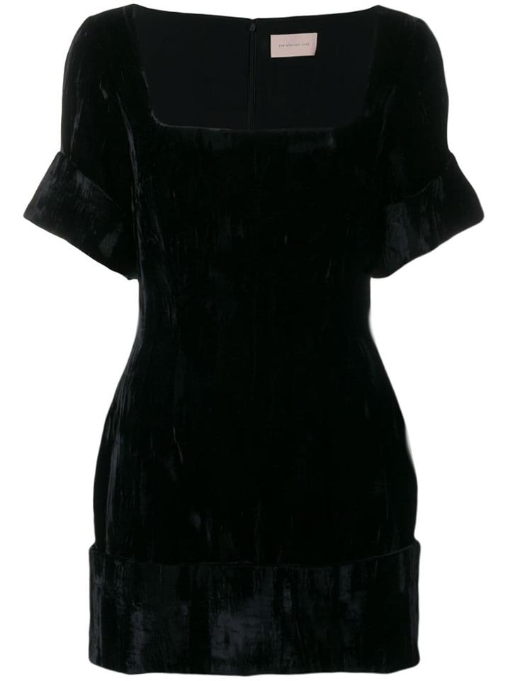 Christopher Kane Square Neck Mini Dress - Black