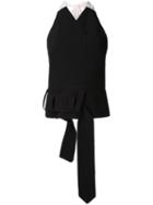 Christopher Esber 'utility Halter Vest' Top, Women's, Size: 8, Black, Polyester/spandex/elastane