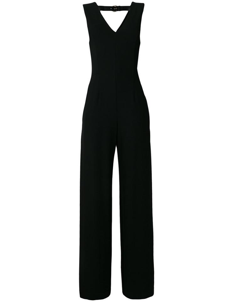 Alberta Ferretti V-neck Wide Leg Jumpsuit - Black