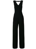 Alberta Ferretti V-neck Wide Leg Jumpsuit - Black