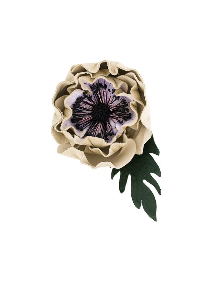 Sonia Rykiel Large Anemone Brooch - Nude & Neutrals