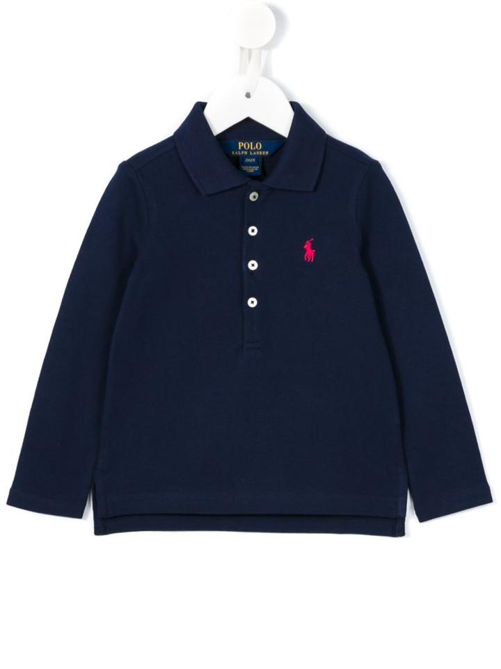 Ralph Lauren Kids Logo Polo Shirt, Girl's, Size: 8 Yrs, Blue