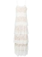 Aniye By Layered Lace Panel Dress - White
