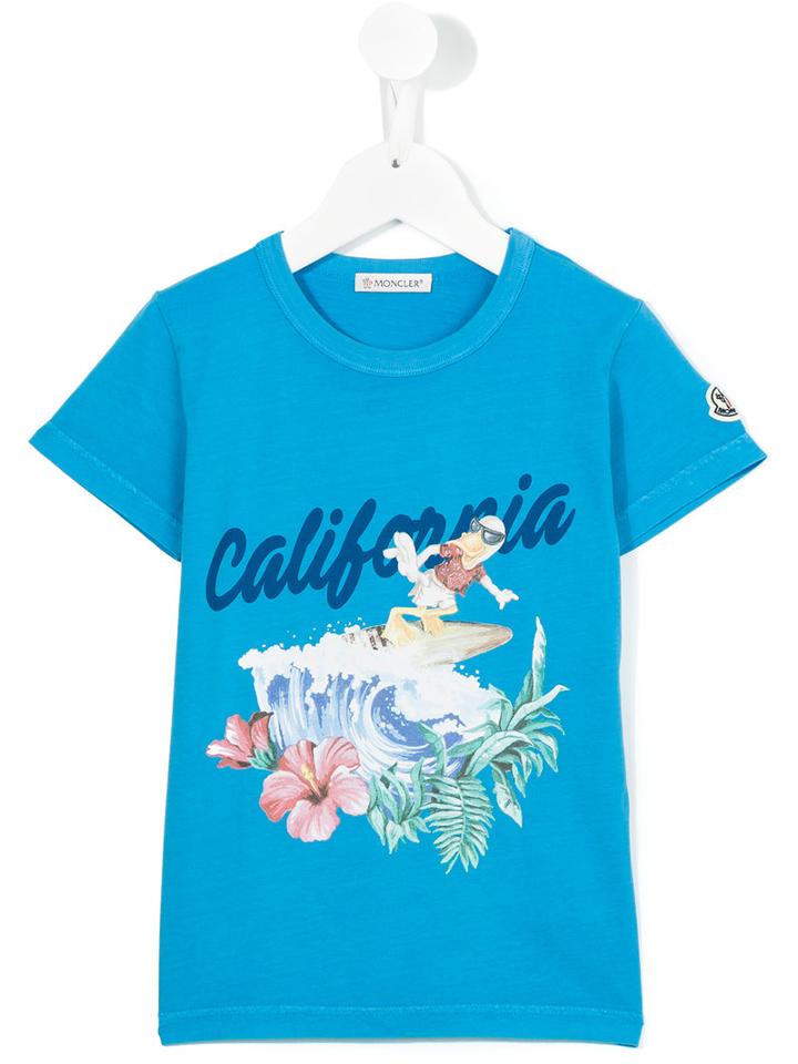 Moncler Kids California T-shirt, Boy's, Size: 10 Yrs, Blue