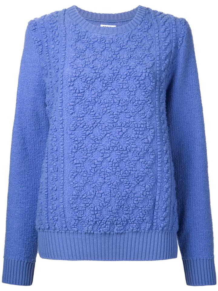 Coohem Pile Aran Knit Pullover - Pink & Purple