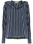 Egrey Striped Hooded Top - Blue
