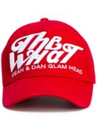 Dsquared2 - The What Cap - Men - Cotton - One Size, Red, Cotton