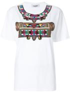 Valentino Ethnic Embroidered T-shirt - White