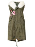 Mr & Mrs Italy Sleeveless Patch Parka - Green