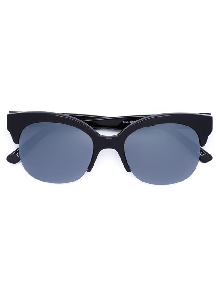 Andy Wolf Eyewear 'fake Friends A' Sunglasses, Adult Unisex, Black, Acetate