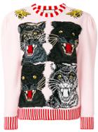 Gucci Tiger Intarsia Sweater - Multicolour