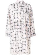 Mm6 Maison Margiela Floral Check Shirt Dress - Pink & Purple