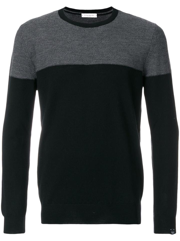 Paolo Pecora Two Tone Sweater - Black