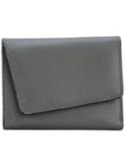 Valextra Asymmetric Flap Wallet - Grey