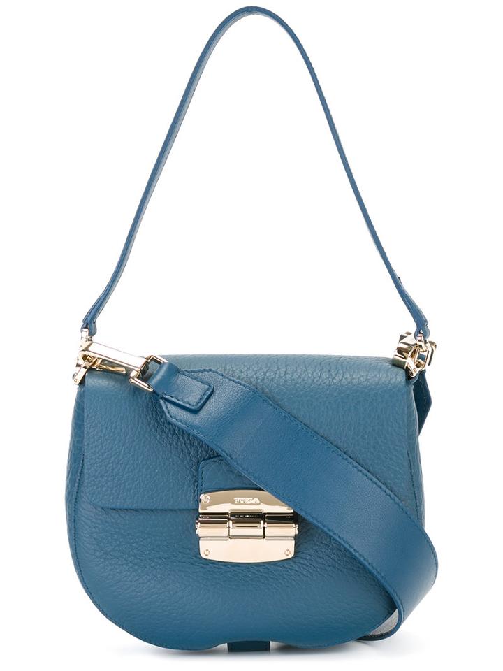 Furla Small Shoulder Bag, Women's, Blue, Leather