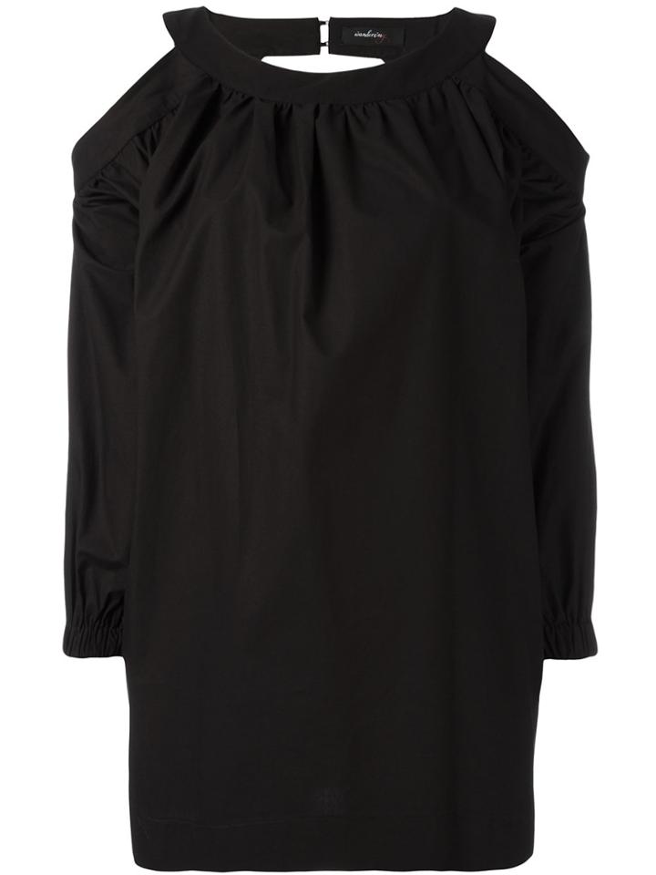Wandering Cold Shoulder Blouse - Black