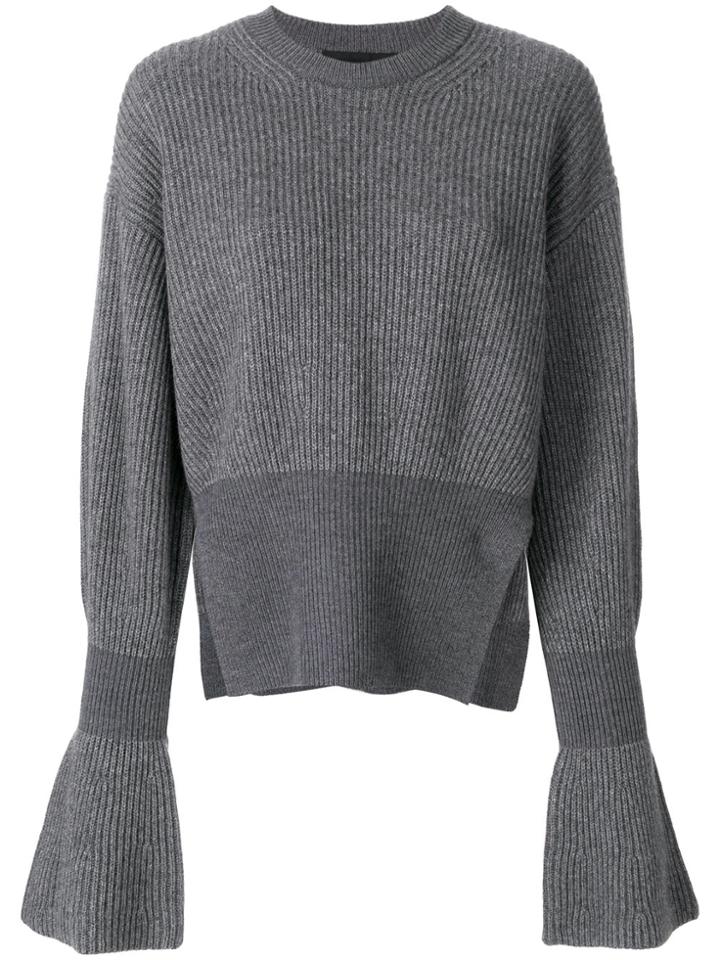 Alexander Wang Flared Sleeve Knit Jumper - Grey
