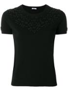 P.a.r.o.s.h. Campus Embellished Knitted Tee - Black