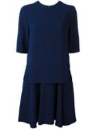 Stella Mccartney 'winnie' Overlay Dress, Women's, Size: 36, Blue, Viscose/cotton/spandex/elastane
