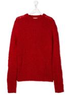 Touriste Ribbed Crew Neck Jumper - Red