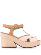 Paola D'arcano Platform T-bar Sandals - Pink