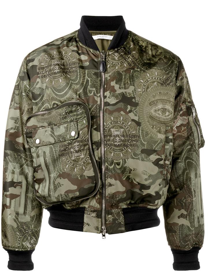 Givenchy - Camo-print Bomber Jacket - Men - Polyamide/polyester/viscose - 48, Green, Polyamide/polyester/viscose