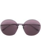 Bottega Veneta Eyewear Round Shaped Sunglasses - Pink & Purple